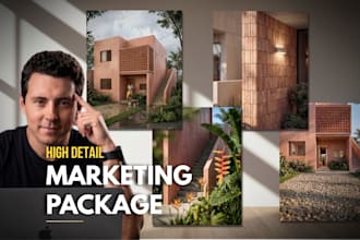 create a complete 3d rendering marketing package for real estate