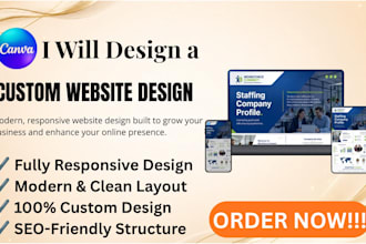 design a canva author website, book landing page, and ebook design