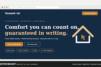 design a professional website for your trade buisness
