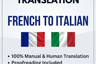 do professional french to italian translation