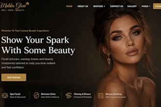 design wix spa facial website skincare clinic waxing brow beauty website