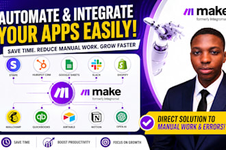 integrate make with stripe hubspot crm google sheets slack shopify mailchimp