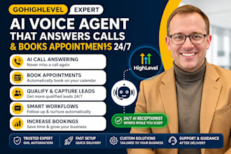 build gohighlevel ai voice agent that answers calls books appointments