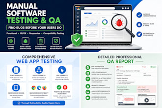 manually test your website or web app and provide a detailed QA report