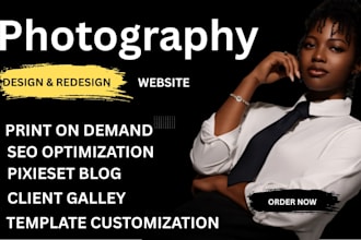 design an attractive photography website on pixieset, squarespace website