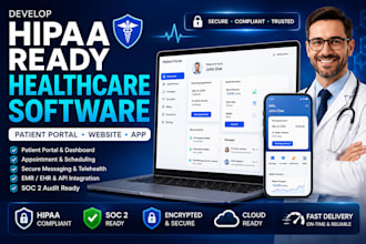 develop hipaa ready healthcare software patient portal website app audit soc2