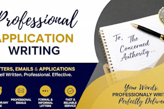 write professional applications , letters and emails for any purpose