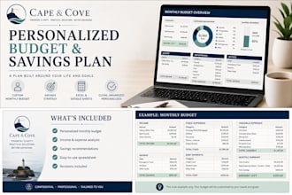 create a personalized monthly budget and savings plan