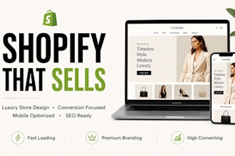 design shopify store, shopify website, shopify redesign and shopify SEO