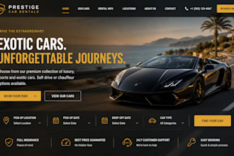 design wix car rental website exotic car rental self drive car rental website