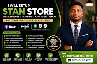 setup stan store digital product stanstore marketing stanstore promotion komi io