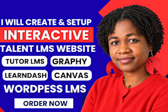 setup talentlms, course content on graphy learnworld moodle h5p or wordpress lms