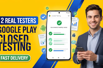 provide 12 real testers for google play console closed testing