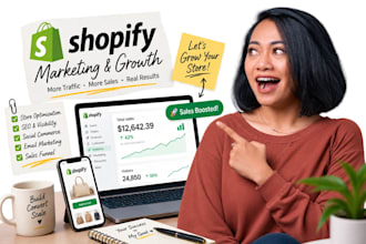 do complete shopify marketing, sales funnel to boost shopify store sales