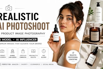 do realistic ai photoshoot ai product image photography ai model ai influencer