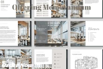 design investor ready real estate offering memorandum, om brochure or prospectus