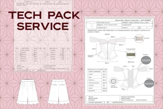 create a complete apparel tech pack ready for production