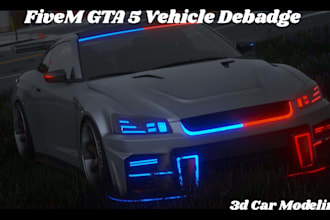 create 3d car model fivem gta 5 vehicle debadge optimize for game mods asset