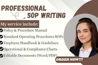 write professional sops, operations manuals, and policy documents