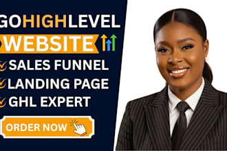 build gohighlevel website, sales funnel, ghl landing page expert