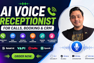 build an ai voice receptionist for calls, booking and CRM