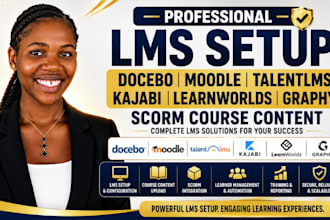 setup docebo moodle talentlms kajabi learnworlds scorm course content lms graphy