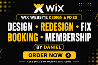 wix website design wix redesign, wix bug fix, wix speed optimization, wix studio