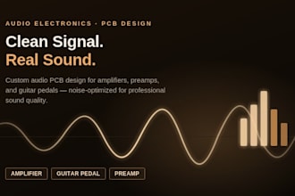 design custom audio pcb for amplifiers, preamps, and guitar pedals