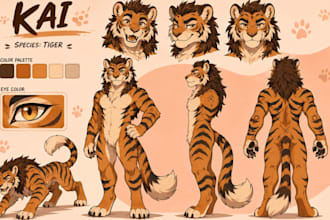 create furry reference sheet fursona ref sheet furry oc character sheet