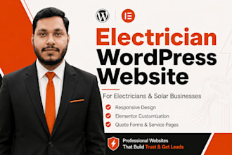 design an electrician wordpress website