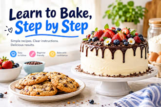 teach you how to bake delicious cakes and cookies step by step
