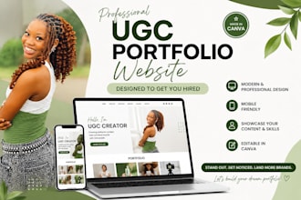 design a professional canva ugc portfolio website canva ugc portfolio web