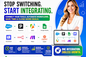 salesforce pipedrive apify google sheets smartlead n8n make zapier integration