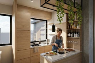 create ultra realistic 3d renders for interior design projects