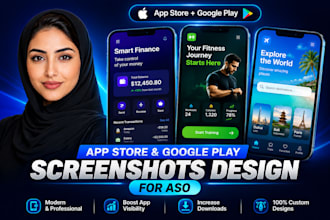 design app store screenshots and play store screenshots for ios and android