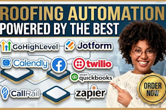 roofing gohighlevel  twilio facebook lead ad calendly zapier workflow automation