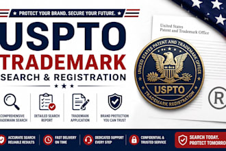 conduct a uspto trademark search and register your brand