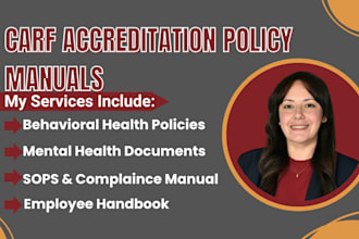 write carf accredited certification policies for behvioural,mental health agency