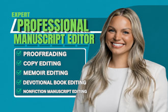 proofread, copy edit memoir, devotional book, nonfiction manuscript editing
