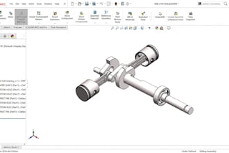 design four bar linkage, overcenter latch motor mount with gdt solidworks