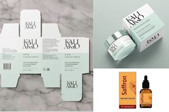 design cosmetic packaging, skincare label, beauty product box, luxury branding