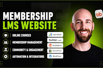 build membership lms website with learndash automation and buddyboss