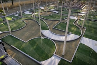 do realistic 3d golf putting green, golf landscape design, mini golf course