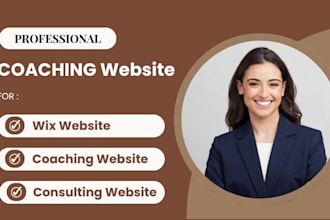 design a wix coaching website, consulting website, life coach website
