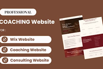 professional wix coaching, consulting and online coach website