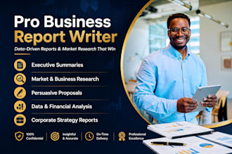 write professional business report, research, and proposal