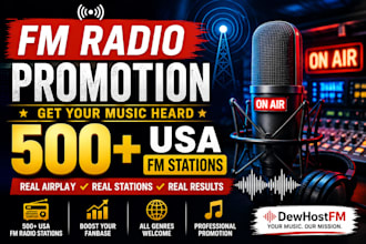 promote your song to 500 USA fm radio stations