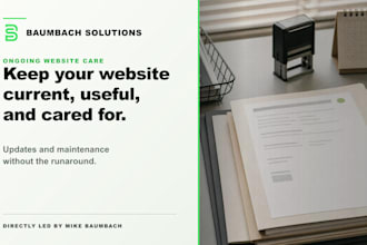 provide ongoing website updates and maintenance support