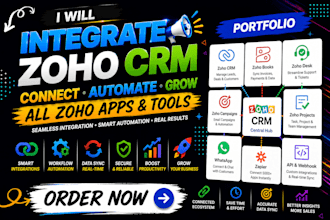 integrate zoho CRM books desk campaigns projects whatsapp zapier API webhook