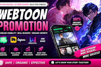 do webtoon promotion, tapas comic promotion or webnovel across platforms